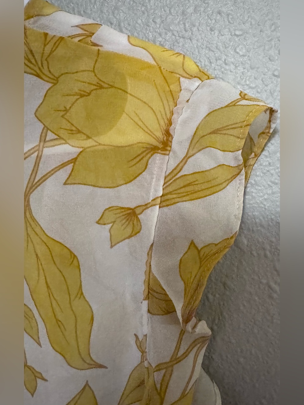 CAbi Yellow Floral Flutter Sleeve Blouse - Picture 4 of 8